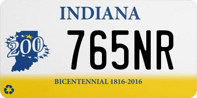 IN license plate 765NR