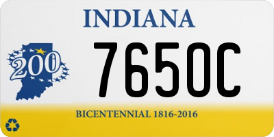 IN license plate 765OC