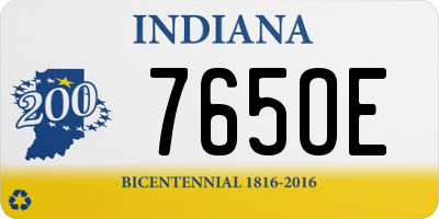 IN license plate 765OE