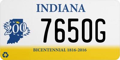 IN license plate 765OG