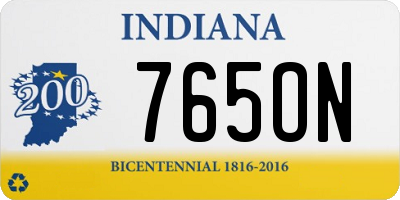 IN license plate 765ON