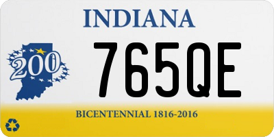 IN license plate 765QE