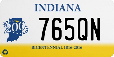 IN license plate 765QN