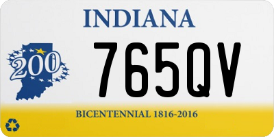 IN license plate 765QV