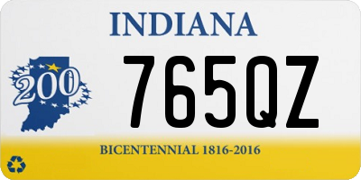 IN license plate 765QZ