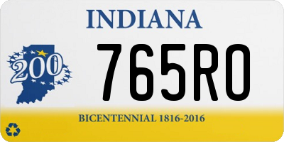IN license plate 765RO