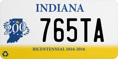 IN license plate 765TA