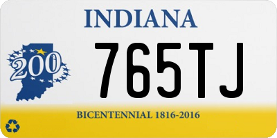 IN license plate 765TJ