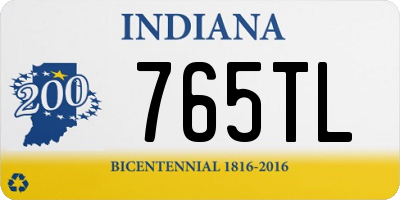 IN license plate 765TL