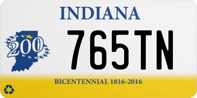 IN license plate 765TN