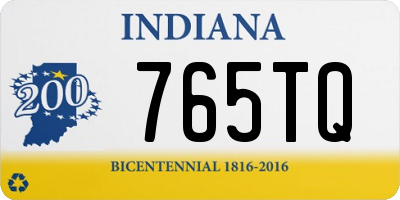 IN license plate 765TQ