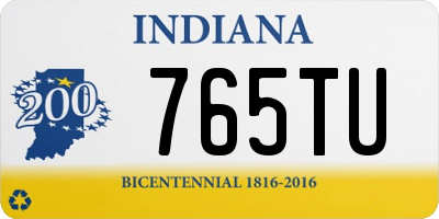 IN license plate 765TU