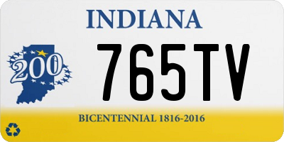 IN license plate 765TV