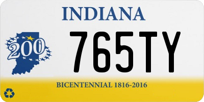 IN license plate 765TY
