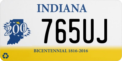 IN license plate 765UJ