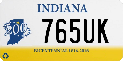 IN license plate 765UK