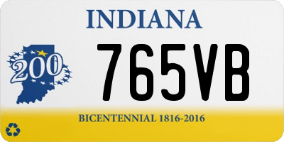 IN license plate 765VB