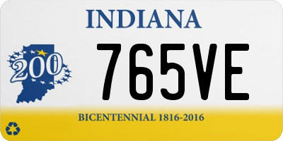 IN license plate 765VE