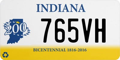 IN license plate 765VH
