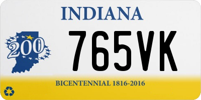 IN license plate 765VK