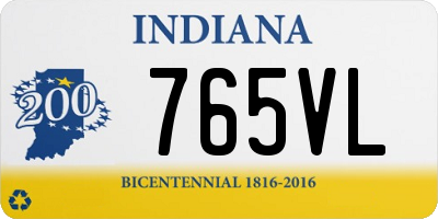 IN license plate 765VL