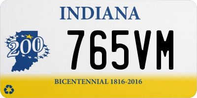 IN license plate 765VM