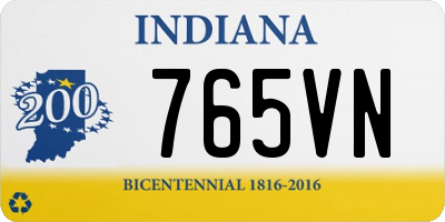 IN license plate 765VN