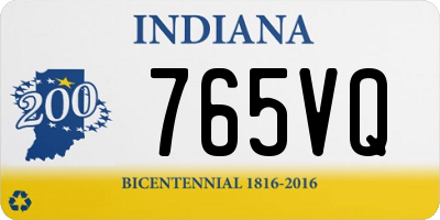 IN license plate 765VQ