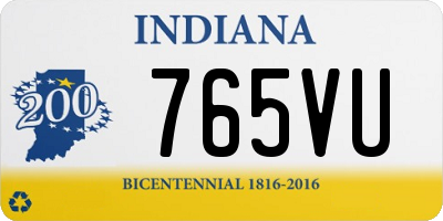 IN license plate 765VU