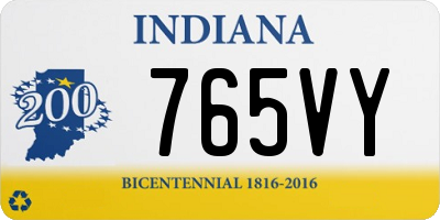 IN license plate 765VY