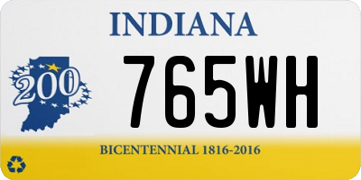 IN license plate 765WH