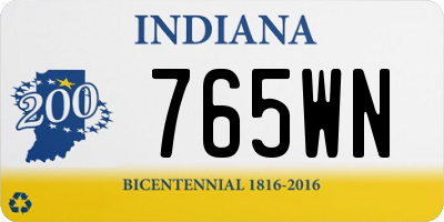 IN license plate 765WN