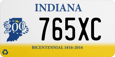 IN license plate 765XC