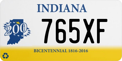 IN license plate 765XF