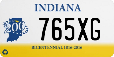 IN license plate 765XG