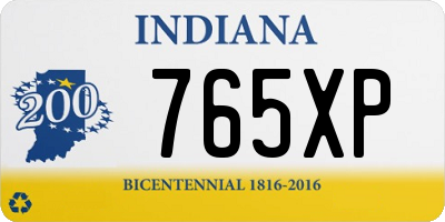 IN license plate 765XP
