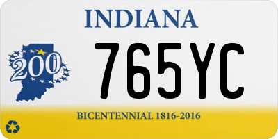 IN license plate 765YC