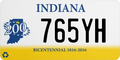 IN license plate 765YH