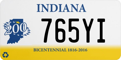IN license plate 765YI