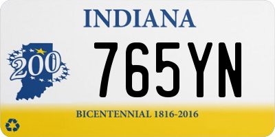 IN license plate 765YN