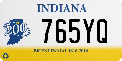 IN license plate 765YQ