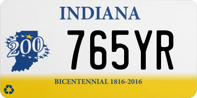 IN license plate 765YR