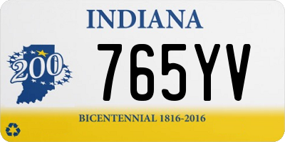 IN license plate 765YV