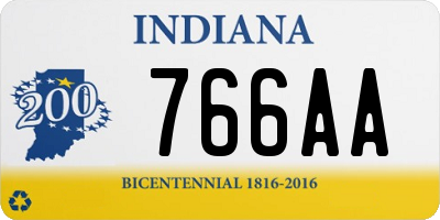 IN license plate 766AA