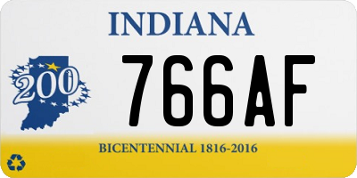 IN license plate 766AF