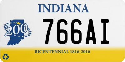 IN license plate 766AI