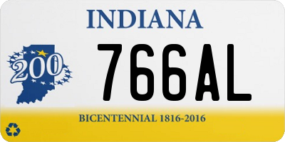 IN license plate 766AL