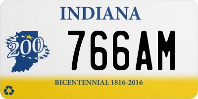 IN license plate 766AM