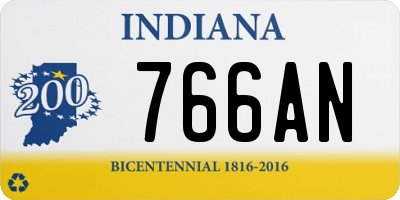 IN license plate 766AN