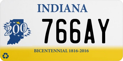 IN license plate 766AY